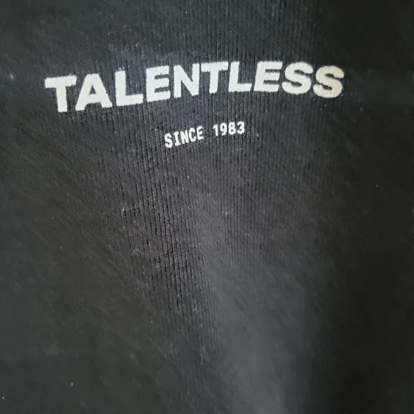 TALENTLESS WOMENS CIRCLE LOGO HOODIE - Size L - Black - Picture 5 of 8